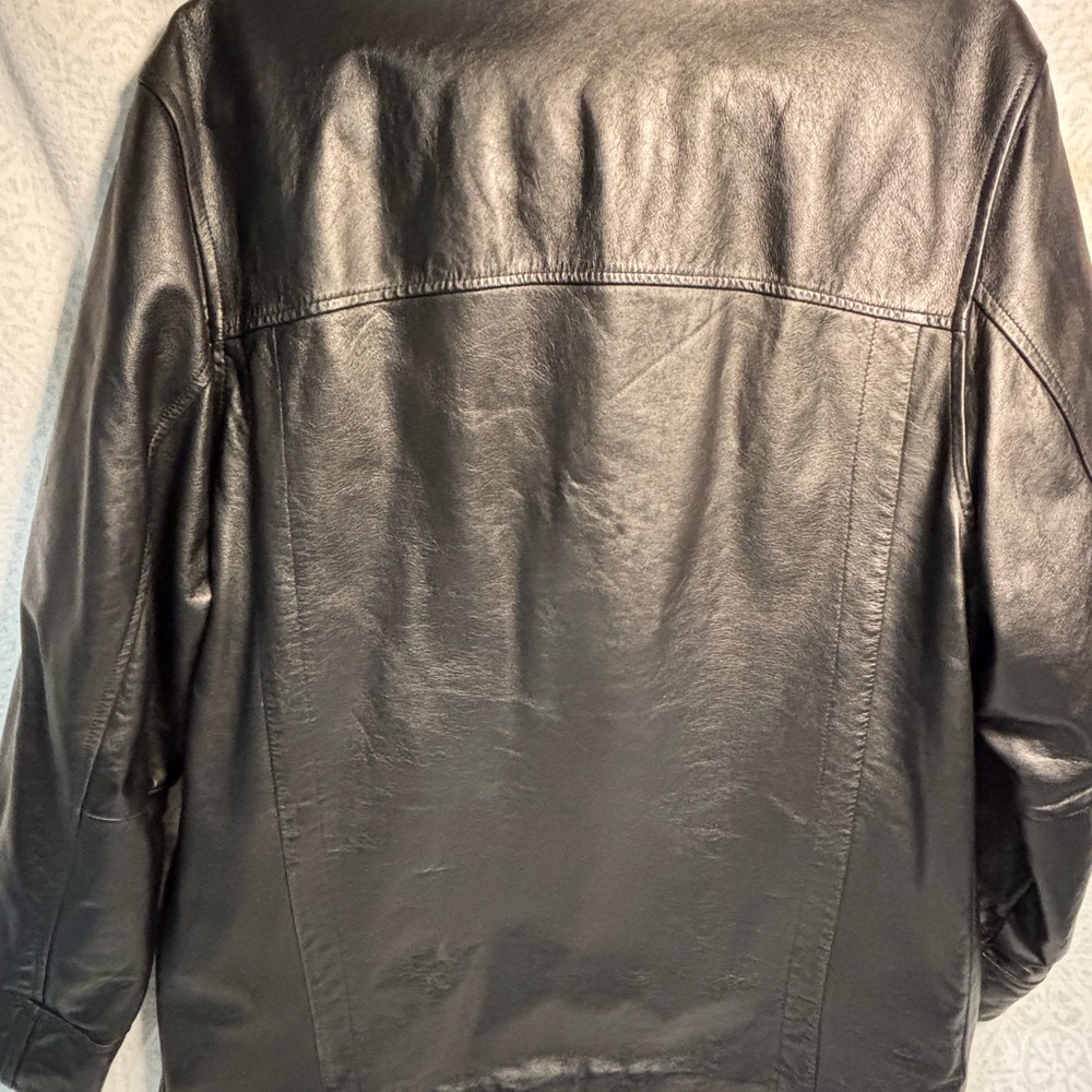 Apt 9 Lambskin Leather Jacket Womens XL Black Soft Zip Front Classic - Picture 7 of 14